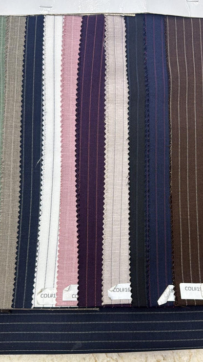 Stripped burgundy set